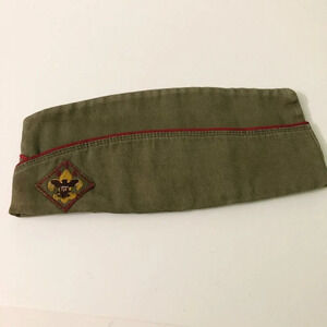 Vintage Boy Scout of America Garrison Cap Sanforized  Large BSA